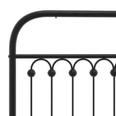 vidaXL Metal Replace Headboard Black 107 cm 5