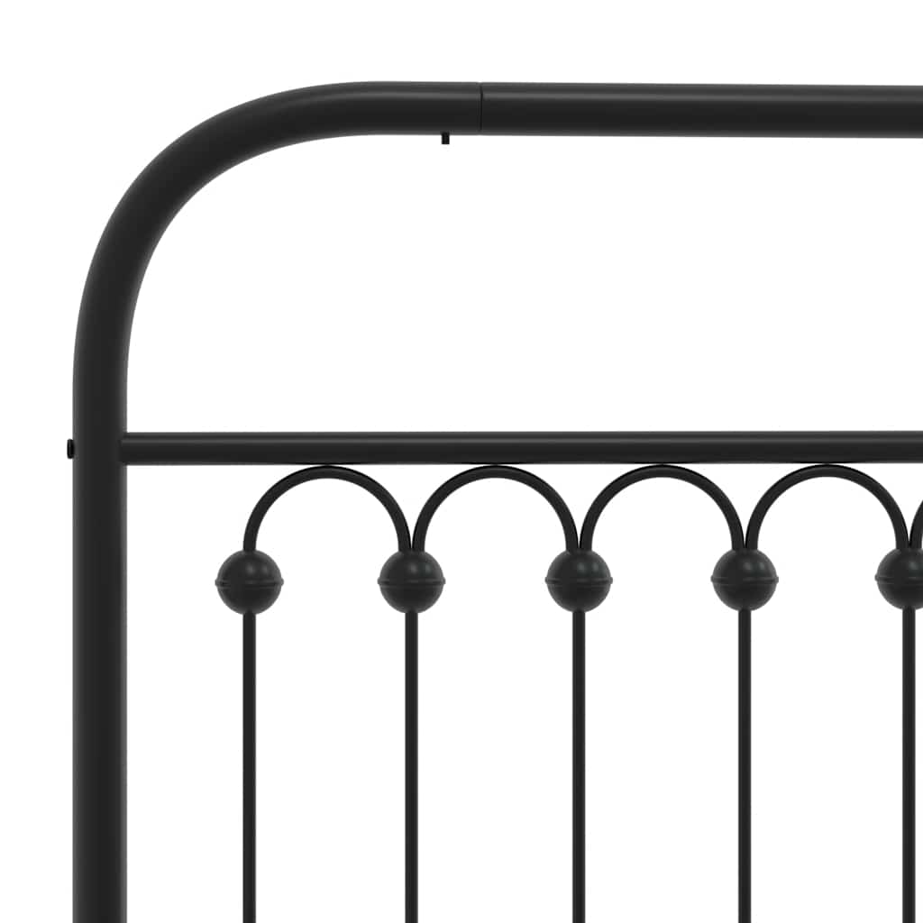 vidaXL Metal Replace Headboard Black 120 cm 5
