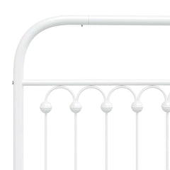 vidaXL Metal Replace Headboard White 90 cm 5