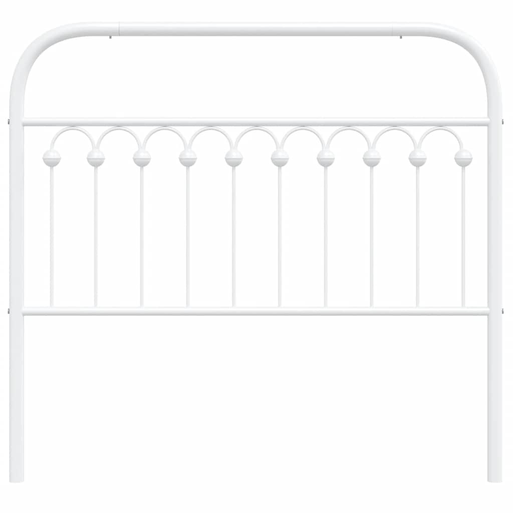 vidaXL Metal Replace Headboard White 107 cm 4