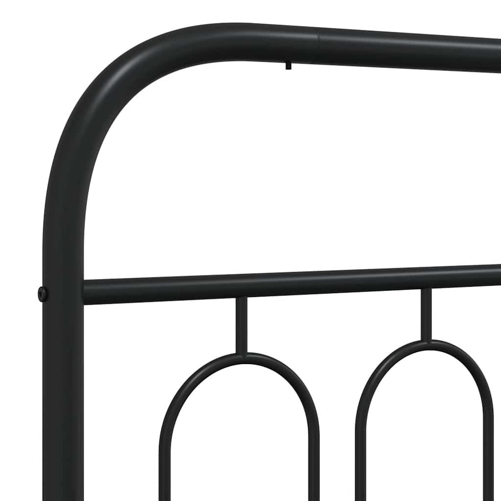 vidaXL Metal Replace Headboard Black 120 cm 5