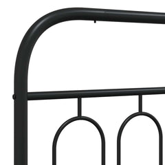 vidaXL Metal Replace Headboard Black 120 cm 5