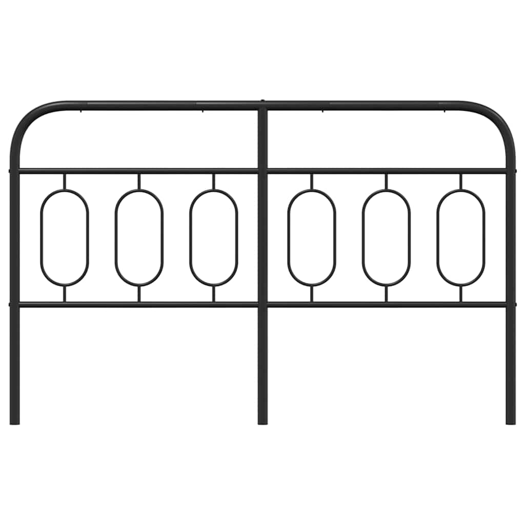 vidaXL Metal Replace Headboard Black 137 cm 4
