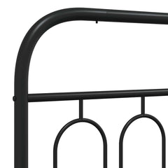 vidaXL Metal Replace Headboard Black 137 cm 5