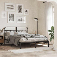 vidaXL Metal Replace Headboard Black 150 cm 3