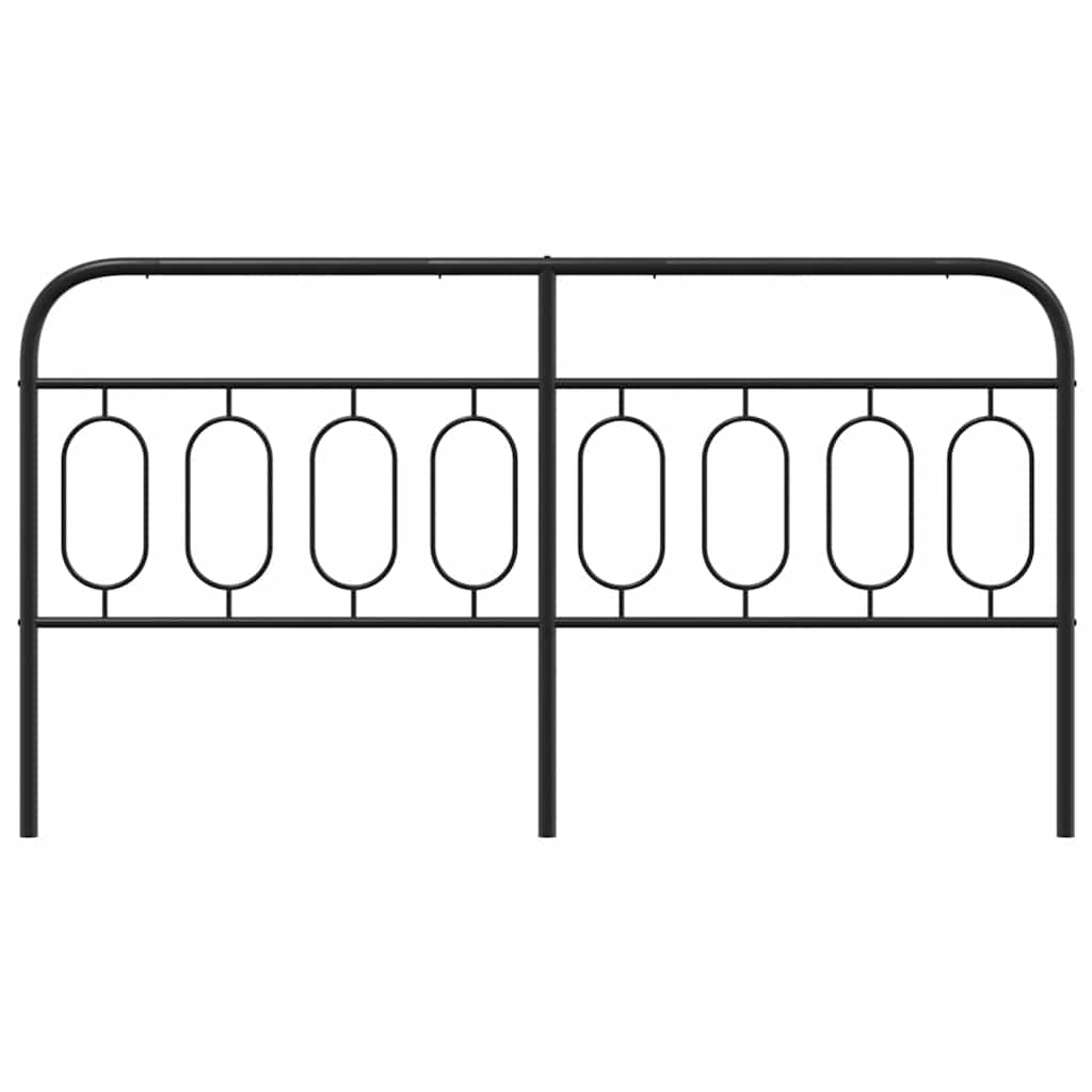 vidaXL Metal Replace Headboard Black 160 cm 4