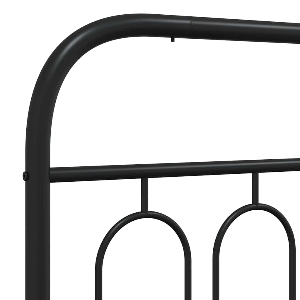 vidaXL Metal Replace Headboard Black 160 cm 5