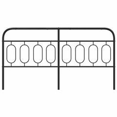 vidaXL Metal Replace Headboard Black 193 cm 4