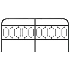 vidaXL Metal Replace Headboard Black 200 cm 4