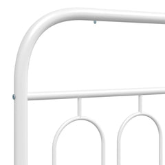 vidaXL Metal Replace Headboard White 137 cm 5