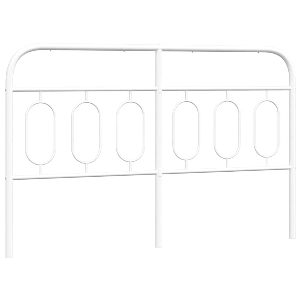 vidaXL Metal Replace Headboard White 140 cm 2