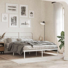 vidaXL Metal Replace Headboard White 140 cm 3