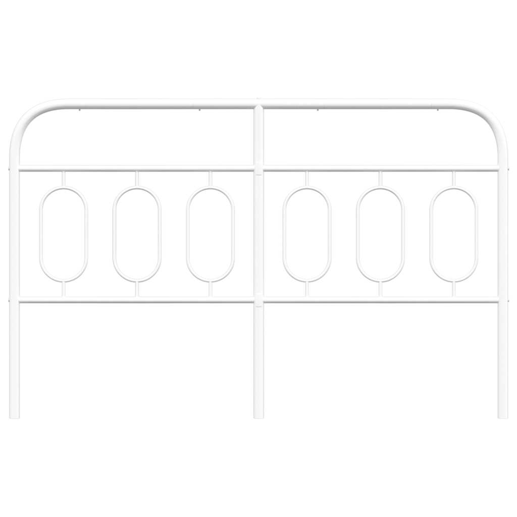 vidaXL Metal Replace Headboard White 140 cm 4