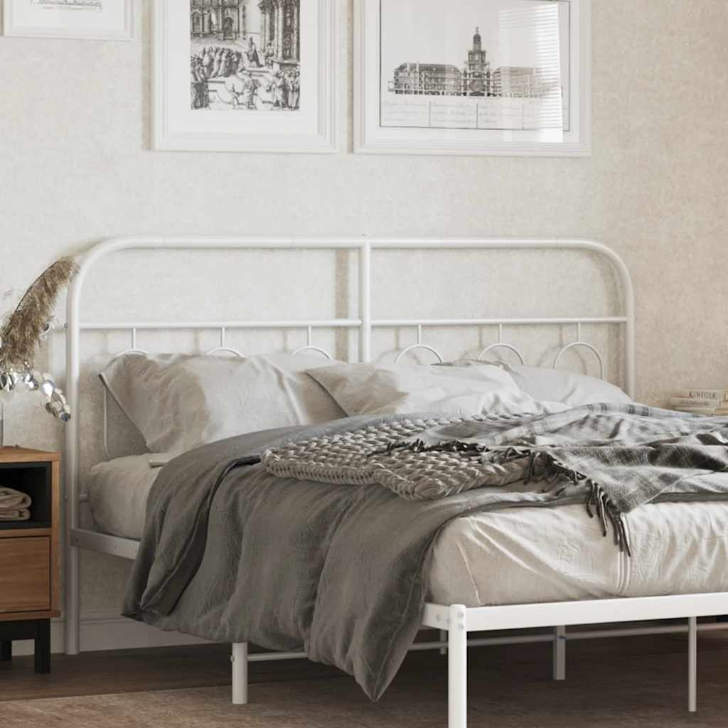 vidaXL Metal Replace Headboard White 140 cm 1
