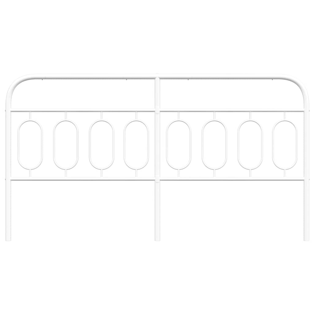 vidaXL Metal Replace Headboard White 193 cm 4