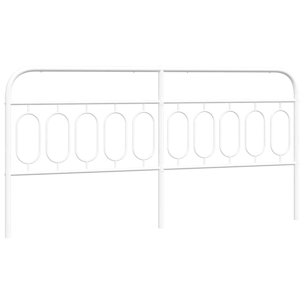 vidaXL Metal Replace Headboard White 200 cm 2