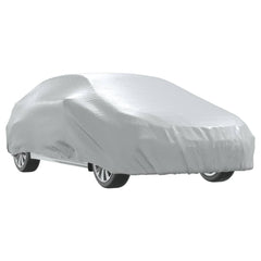vidaXL Car Cover for Sedan with Buckle Straps Full Silver M 2