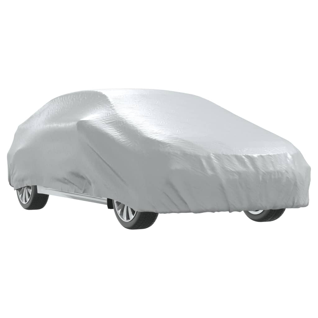 vidaXL Car Cover for Sedan with Buckle Straps Full Silver M 2