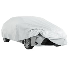 vidaXL Car Cover for Sedan with Buckle Straps Full Silver M 4