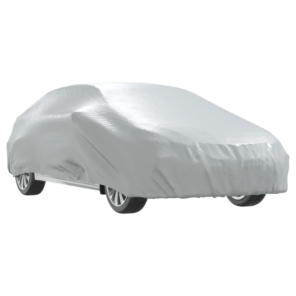 vidaXL Car Cover for Sedan with Buckle Straps Full Silver L 2