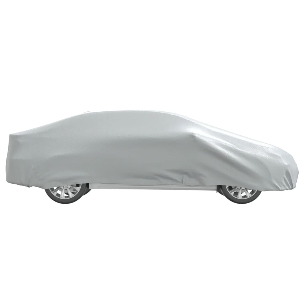 vidaXL Car Cover for Sedan with Buckle Straps Full Silver L 6