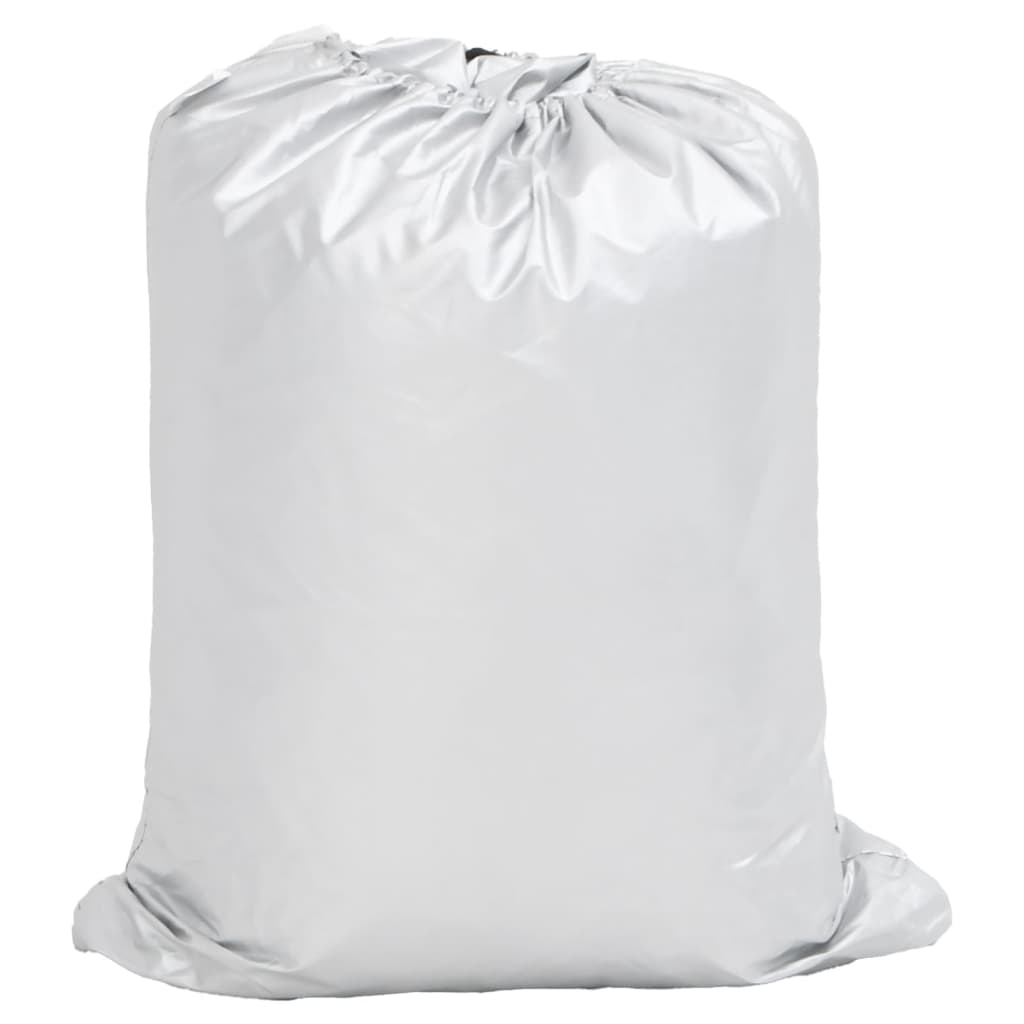 vidaXL Car Cover for Sedan with Buckle Straps Full Silver XL 3