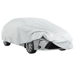vidaXL Car Cover for Sedan with Buckle Straps Full Silver XL 4