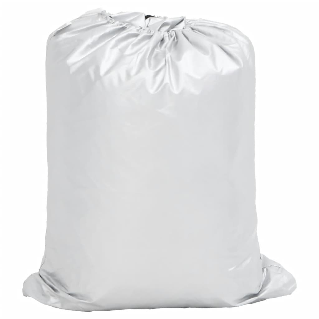 vidaXL Car Cover for Sedan with Buckle Straps Full Silver XXL 3