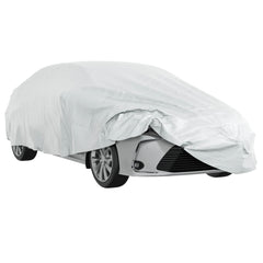 vidaXL Car Cover for Sedan with Buckle Straps Full Silver XXL 4