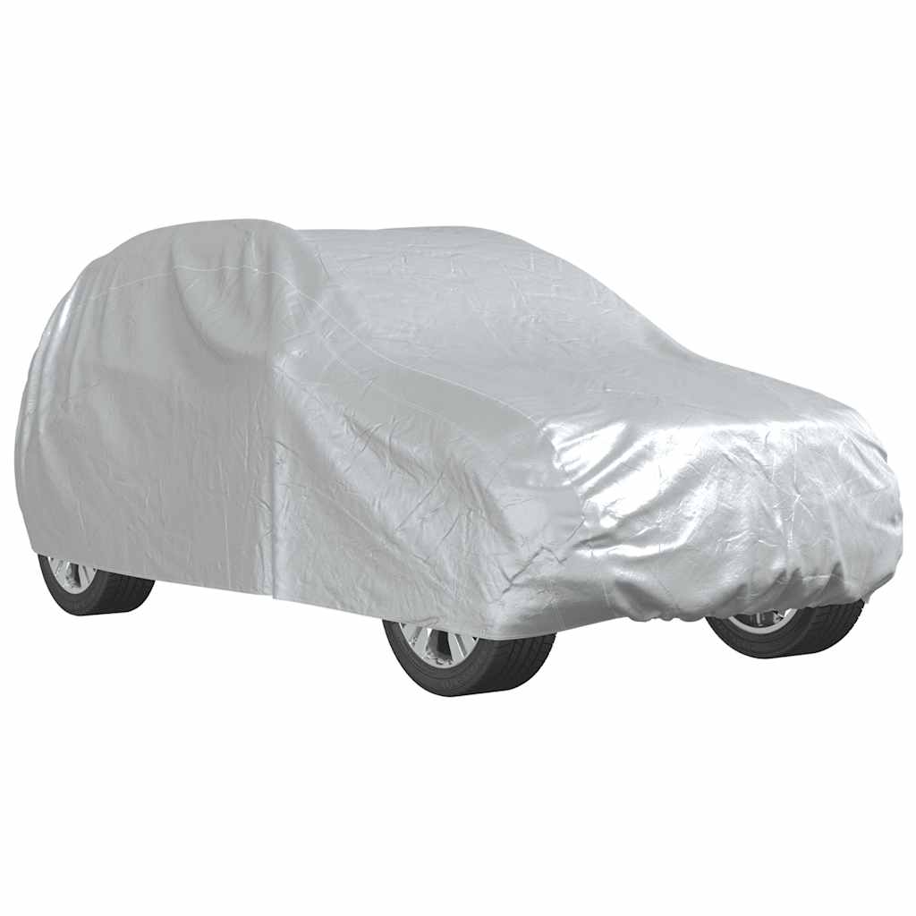 vidaXL Car Cover for SUV with Buckle Straps Full Silver M 2