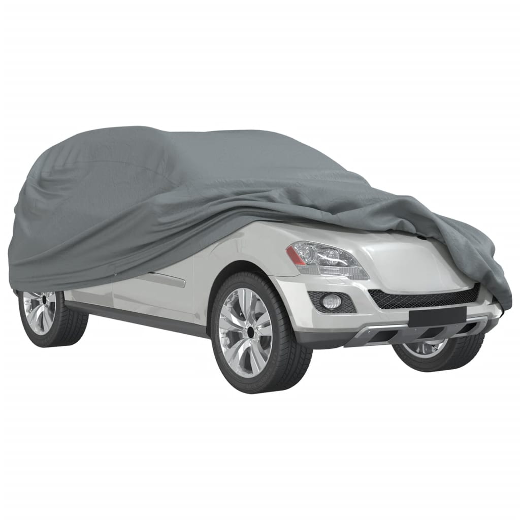 vidaXL Car Cover for SUV Full Grey XL Non-Woven Fabric 4