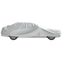 vidaXL Car Cover for Sedan with Buckle Straps Full Silver M PEVA 6