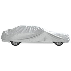 vidaXL Car Cover for Sedan with Buckle Straps Full Silver XL PEVA 6