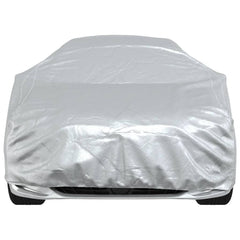 vidaXL Car Cover for Sedan with Buckle Straps Full Silver XXL PEVA 5