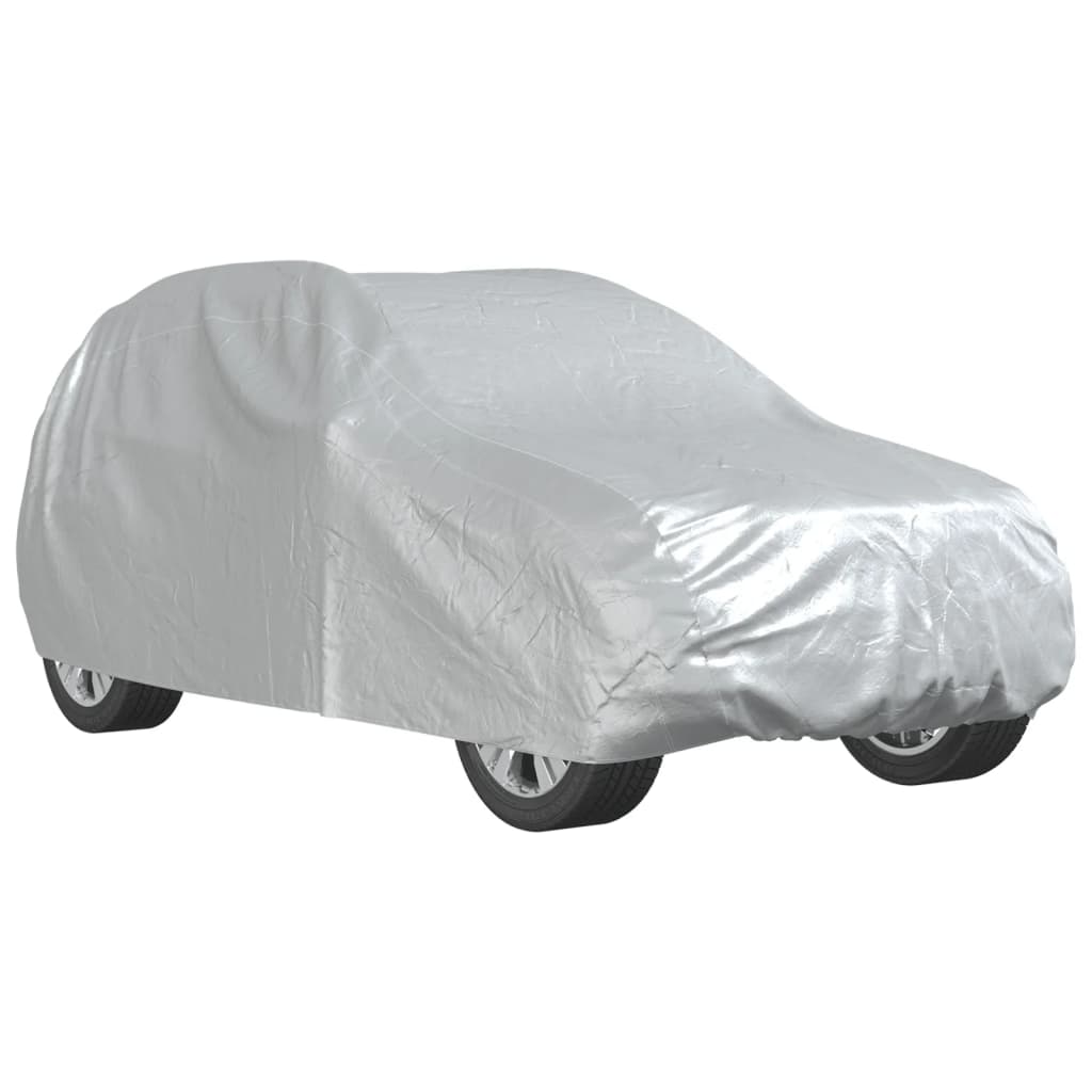 vidaXL Car Cover for SUV with Buckle Straps Full Silver M PEVA 2