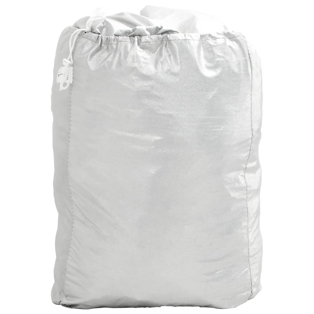 vidaXL Car Cover for SUV with Buckle Straps Full Silver M PEVA 3