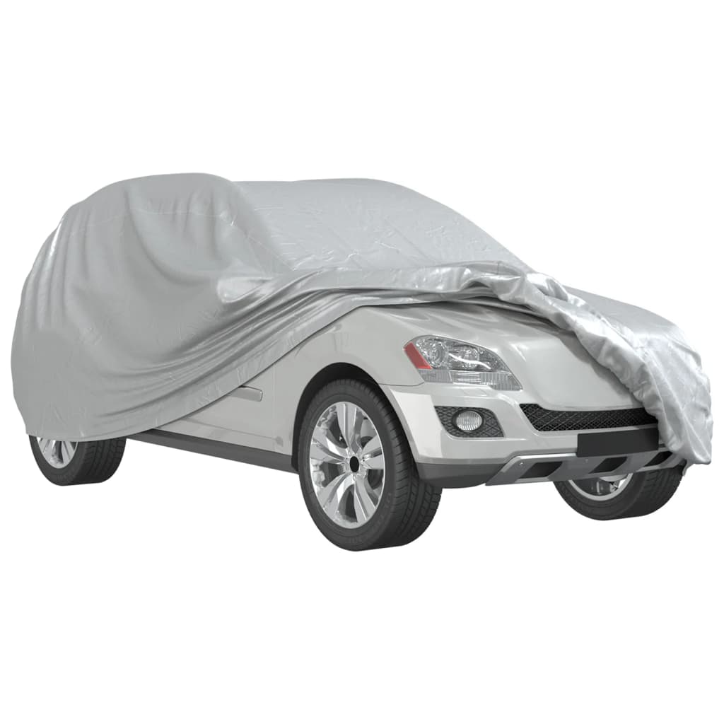 vidaXL Car Cover for SUV with Buckle Straps Full Silver M PEVA 4