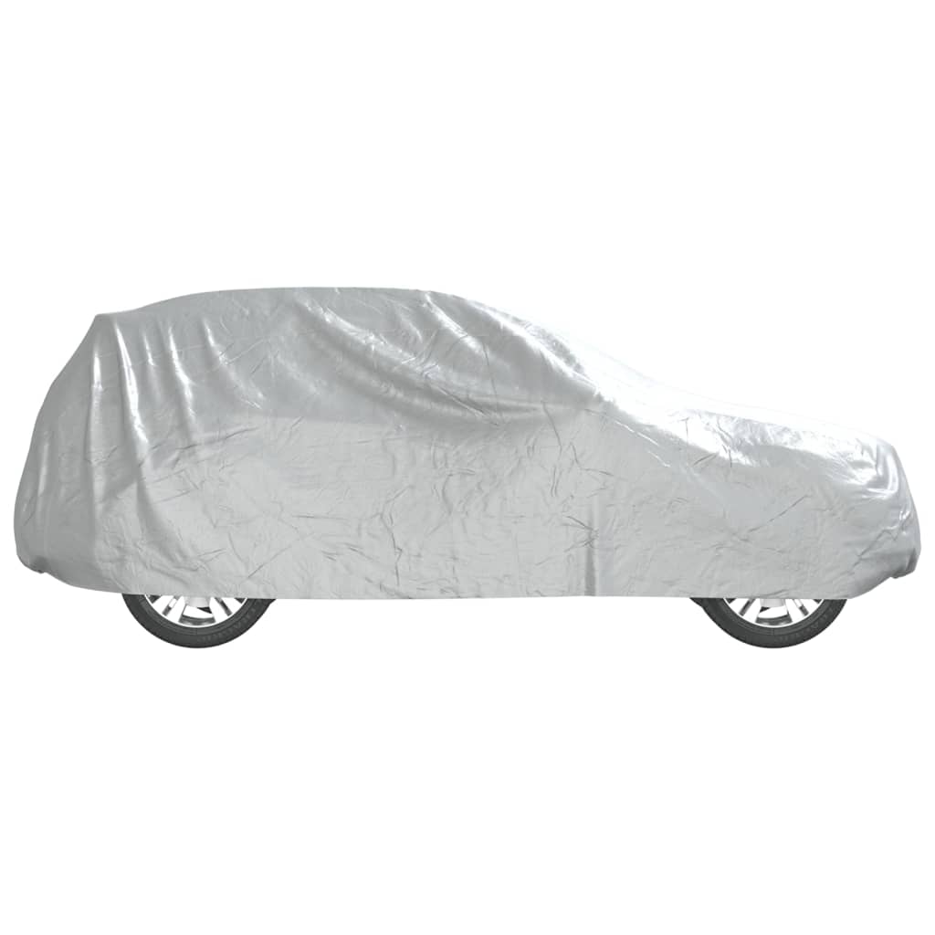 vidaXL Car Cover for SUV with Buckle Straps Full Silver M PEVA 6