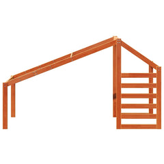 vidaXL Kids' Bed Roof Wax Brown 188x97x113 cm Solid Wood Pine 4