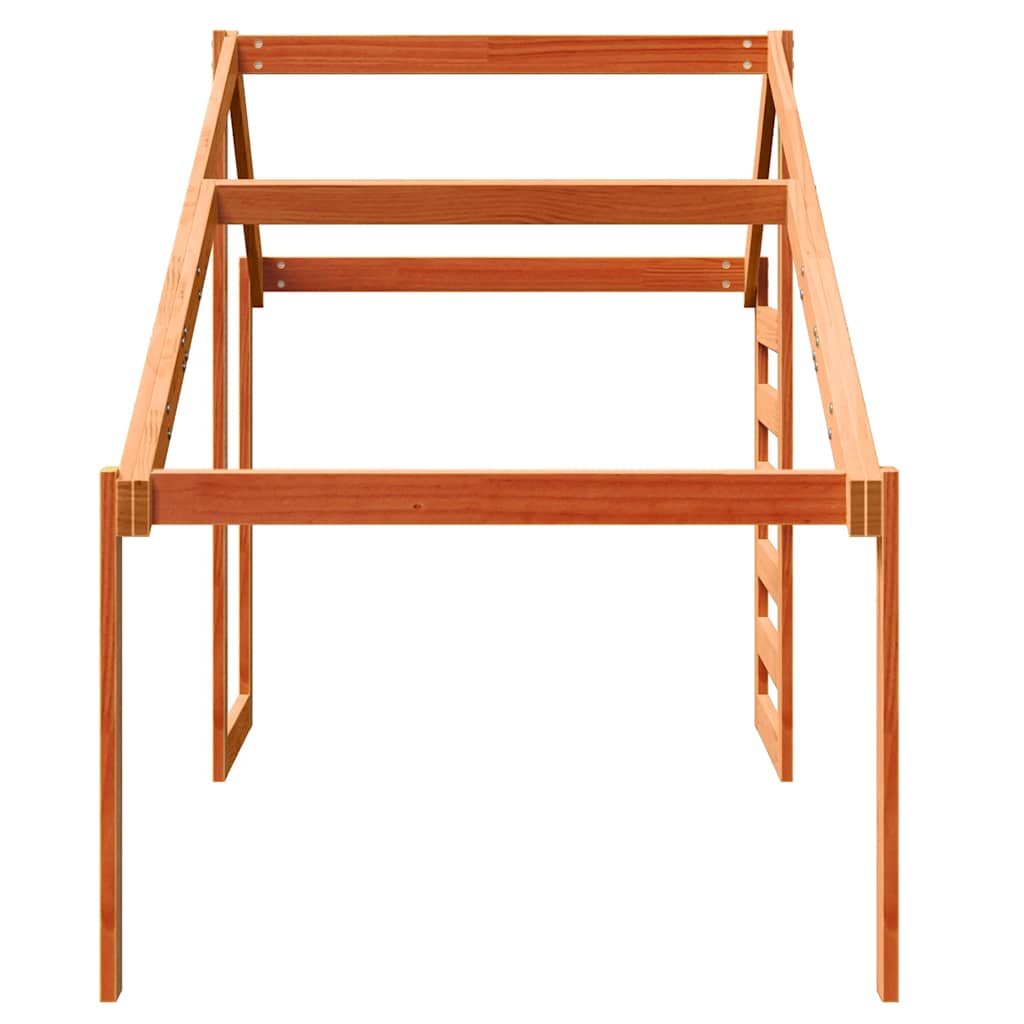 vidaXL Kids' Bed Roof Wax Brown 188x97x113 cm Solid Wood Pine 5