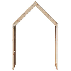 Kids' Bed Roof Solid Wood Pine Width 55 cm Natural 132 cm 84 cm