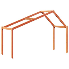 Kids' Bed Roof 203x95,5x142 cm Solid Wood Pine Width 203 cm Wax brown 80.5 cm