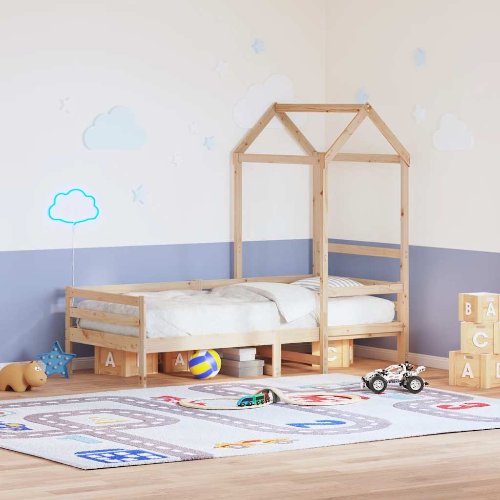 vidaXL Kids' Bed Roof 118x70x176.5 cm Solid Wood Pine 1
