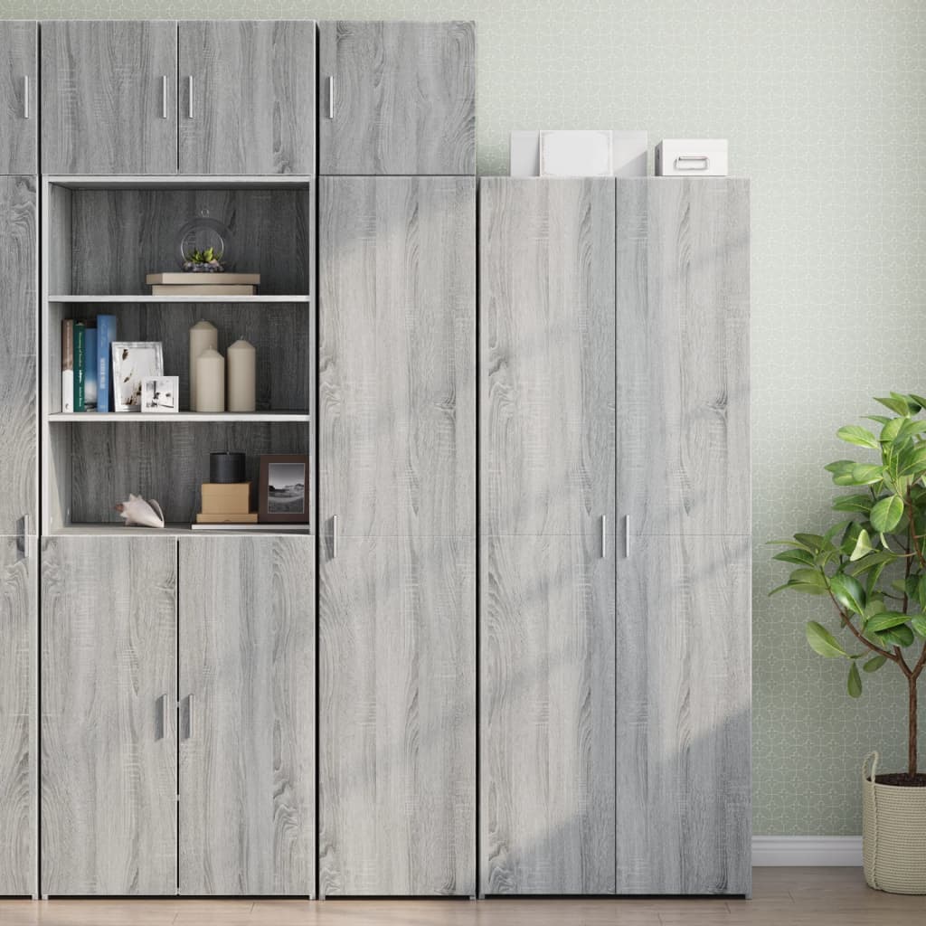 vidaXL Wall Cabinet Grey Sonoma 40x42.5x40 cm Engineered Wood 3