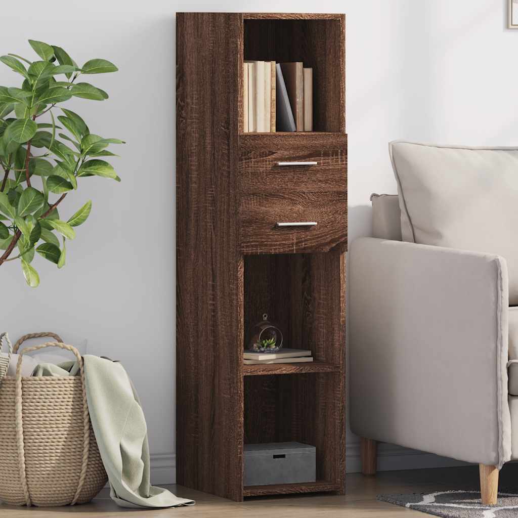 vidaXL Highboard Brown Oak 30x42.5x124 cm Engineered Wood 1