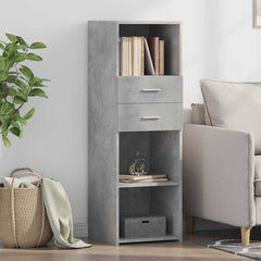 Highboard Engineered Wood in Concrete Grey