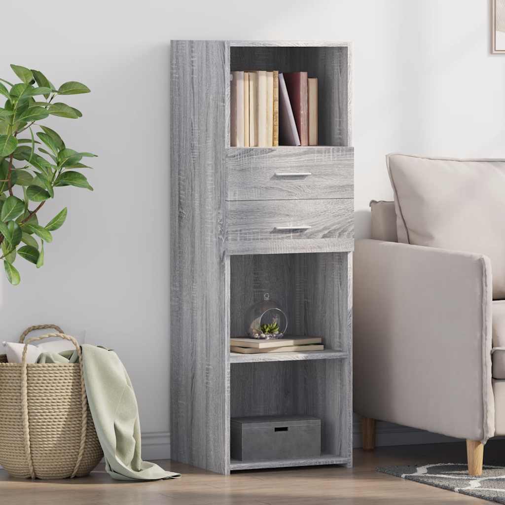 Highboard Engineered Wood in Grey Sonoma