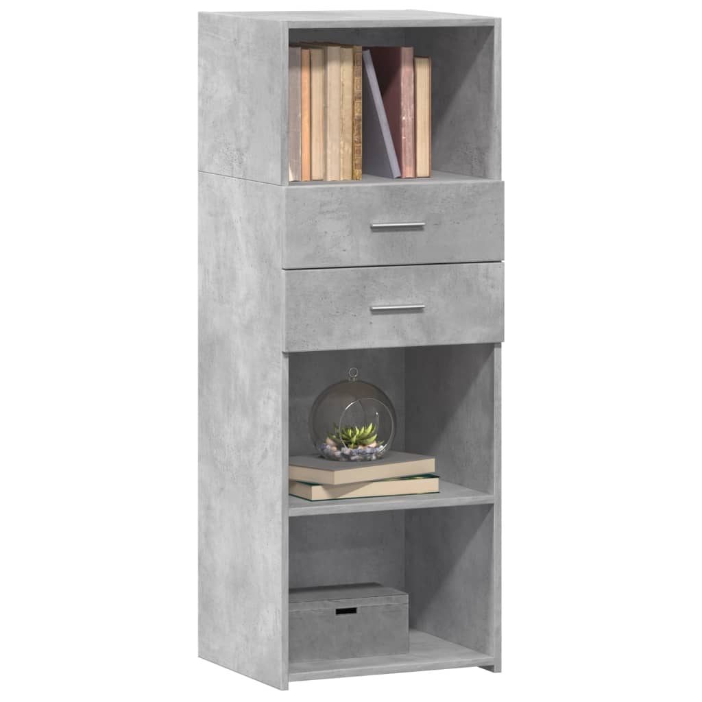 vidaXL Highboard Concrete Grey 45x42.5x124 cm Engineered Wood 3