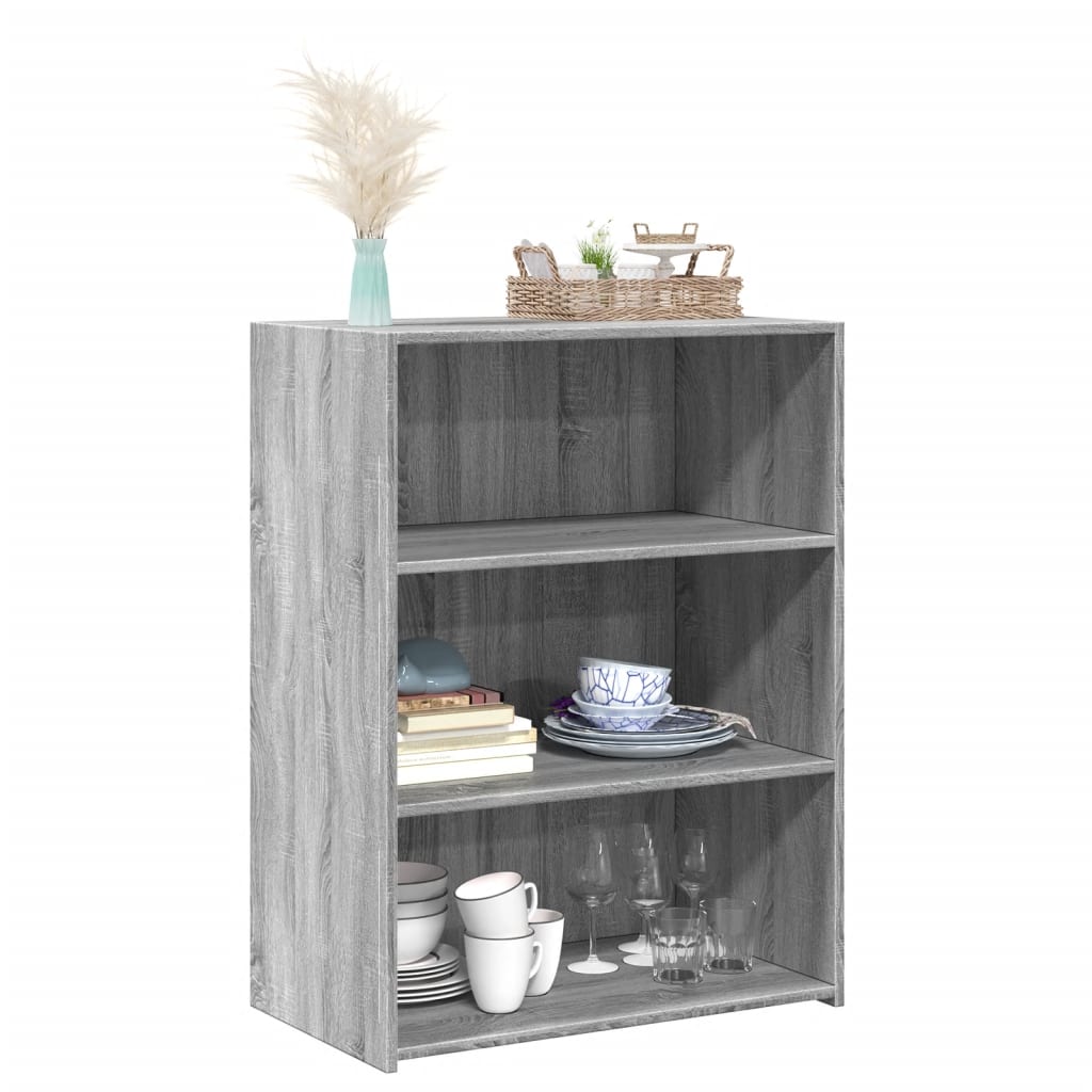 vidaXL Sideboard Grey Sonoma 70x41x93 cm Engineered Wood 3