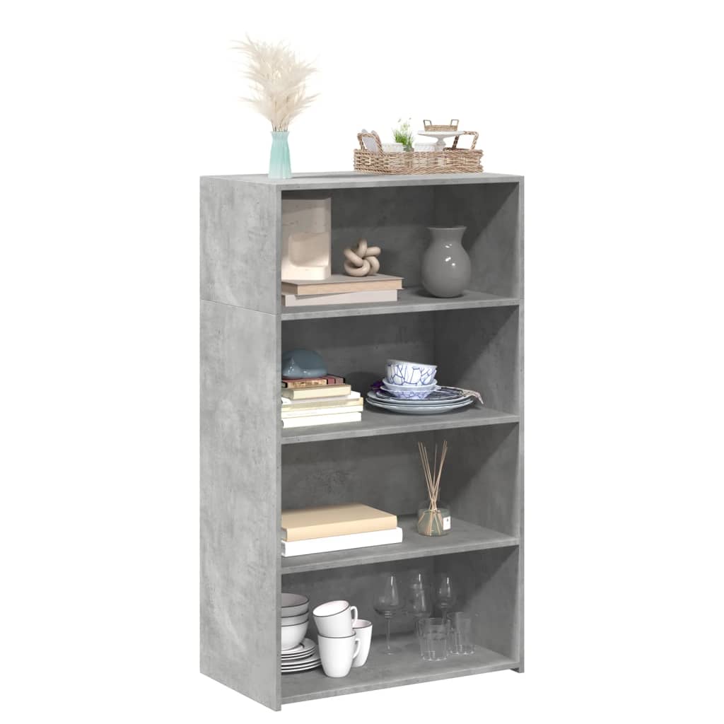 vidaXL Highboard Concrete Grey 70x41x124 cm Engineered Wood 1